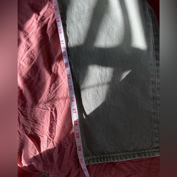 Madewell Baggy Straight Jeans-Garment Dyed Sage Green. Size 23 - Picture 12 of 12